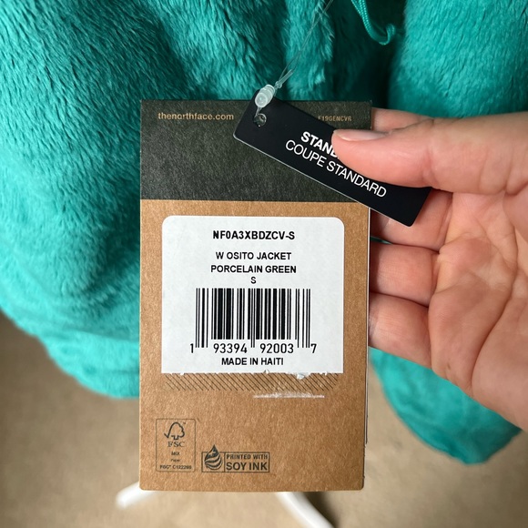 The North Face Full Zip Osito Fleece Jacket Women’s Porcelain Green Small - Picture 6 of 10